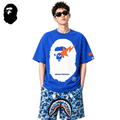 BAPE x Heron Preston Lightning Ape Head Men's T-Shirt - Blue
