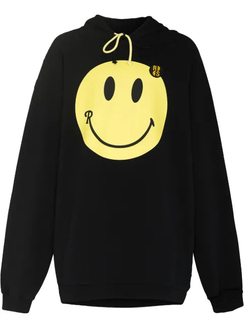 Raf Simons x Smiley oversized distressed hoodie