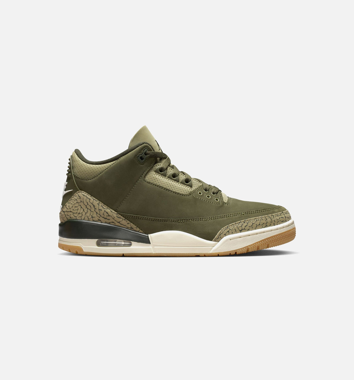 Air Jordan 3 Retro 'Medium Olive' - Men's Lifestyle Sneaker (Medium Olive/Sequoia/Neutral Olive/Sail/Total Crimson)