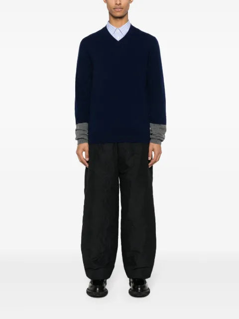 Comme Des Garçons Shirt Shirt Forever colour-block V-neck sweater