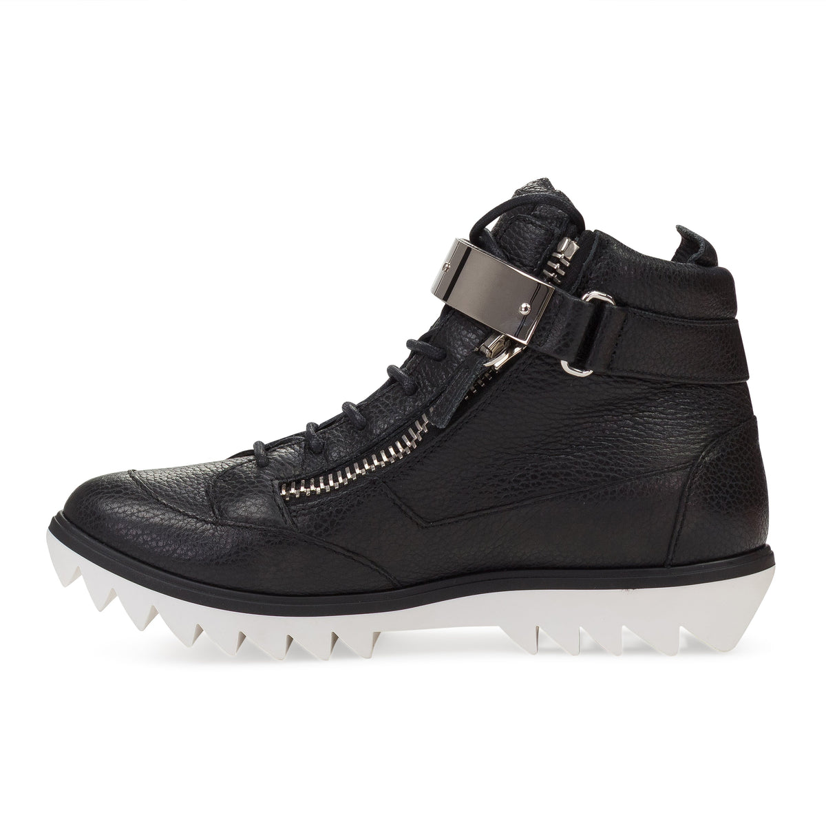 BLACK/SILVER SNEAKER WITH METAL BAR SNEAKERS