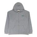 HEATHER GREY ZIP UP ESSENTIAL HOODIE
