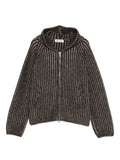 OUR LEGACY striped hooded cardigan
