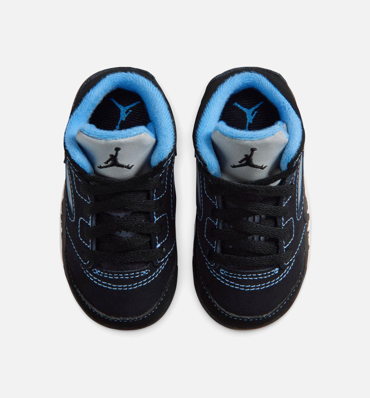 Air Jordan 5 Retro Black Carolina – Infant/Toddler Lifestyle Shoe in Black/University Blue/White