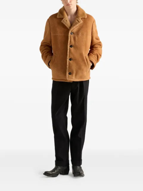Prada shearling caban jacket