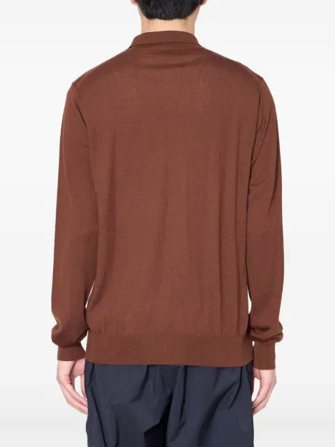 Kolor long-sleeved sweater with polo collar