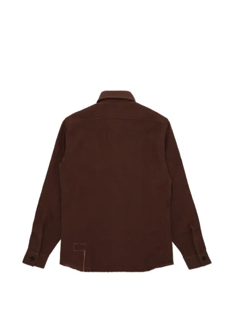 Fortela Kenny brushed chest-pocket overshirt