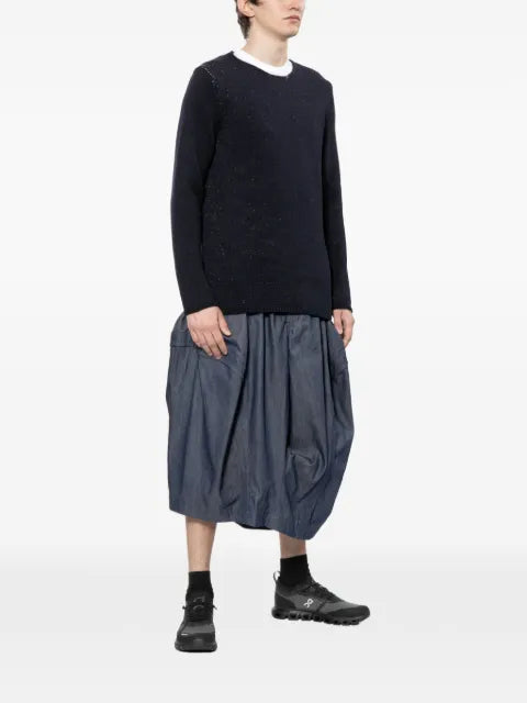 Black Comme Des Garçons round-neck long-sleeve jumper