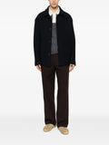 SANDRO button-fastening wing-collar jacket