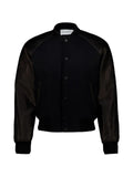 Givenchy mix material blouson with paris embroidery