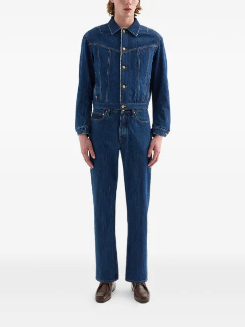 Jil Sander fleece-lined denim jacket
