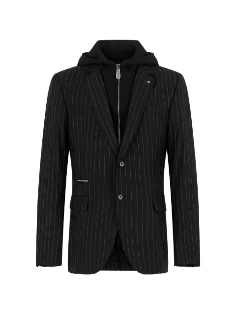 Philipp Plein hooded blazer pinstripe
