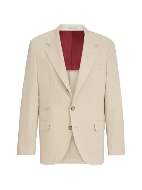 Brunello Cucinelli cotton and virgin wool gabardine deconstructed blazer