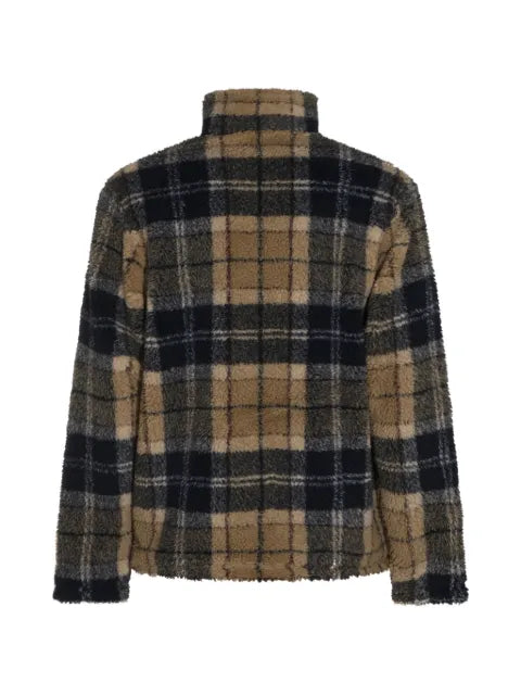Barbour tartan-print fleece jacket