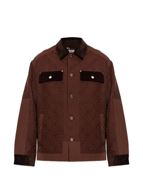 Casablanca monogram corduroy-trim shirt jacket