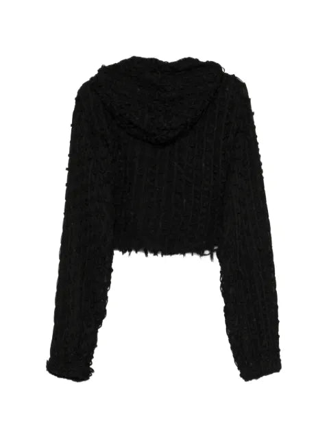 Comme Des Garçons textured raw-edge jacket