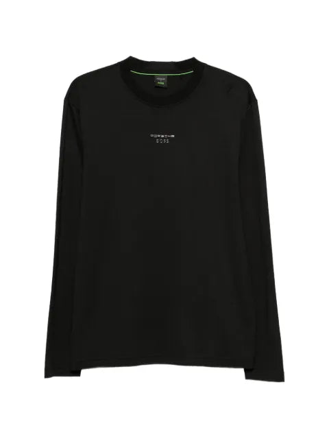BOSS x Porsche logo-plaque long-sleeve sweatshirt