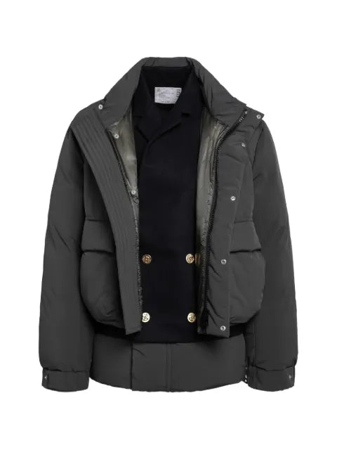 sacai padded panelled jacket