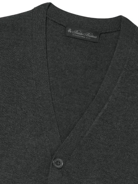 Brooks Brothers button-front V-neck cardigan vest
