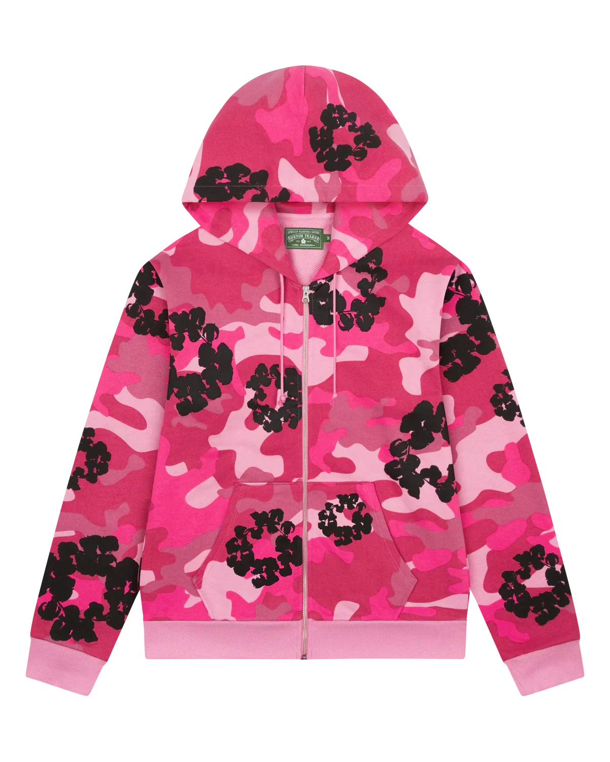 Denim Tears The Cotton Wreath Zip Sweatshirt Pink Camo