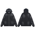 Vale Forever Black Vintage Wash Graphic Full Zip Hoodie
