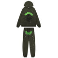 Sp5der Dark Olive Spider Web Star Matching Set
