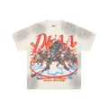 DUAA Cream Washed Hockey Graphic Short-Sleeve T-Shirt