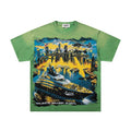 MAJESTIK Green Distressed Tour Graphic T-Shirt
