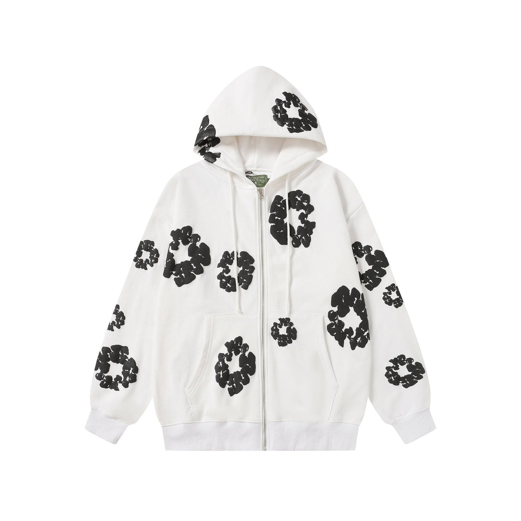 DENIM TEARS Floral Zip Hoodie