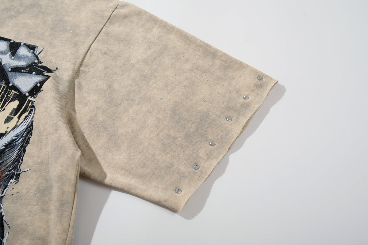 BKYS Revival Rhinestone Portrait Graphic T-Shirt