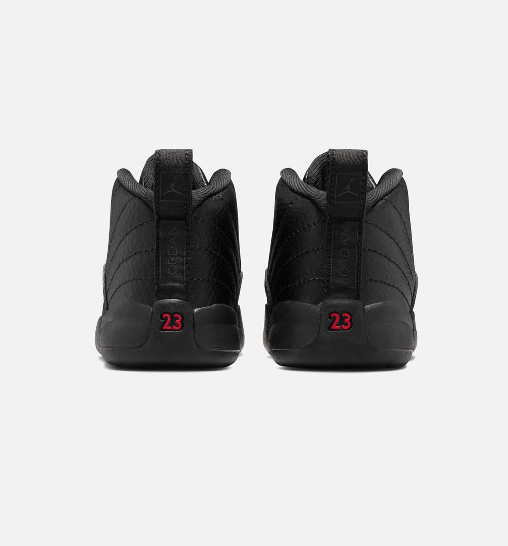 Air Jordan 12 Retro Bloodline Baby & Toddler Shoes - Black/Red