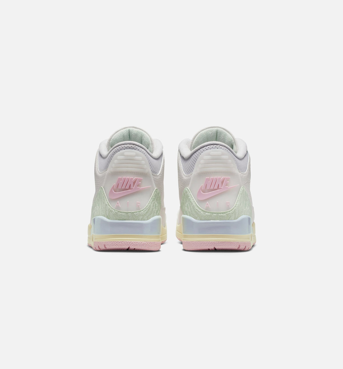 Air Jordan 3 Retro Sail And Jade Aura Men's Sneakers - Sail / Jade Aura / Red