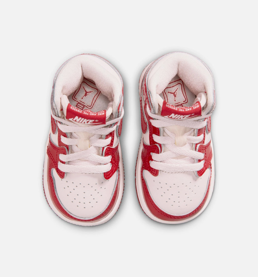Air Jordan 1 Retro High OG "Nails And Grails" Infant/Toddler Shoe – University Red/Metallic Silver