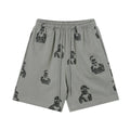 ASAALL All-Over Portrait Graphic Drawstring Shorts