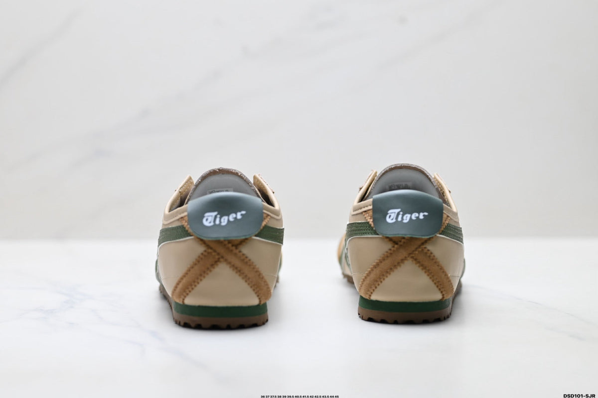 Onitsuka Tiger Retro Low Top Beige Green Gum Unisex Shoes Style 08