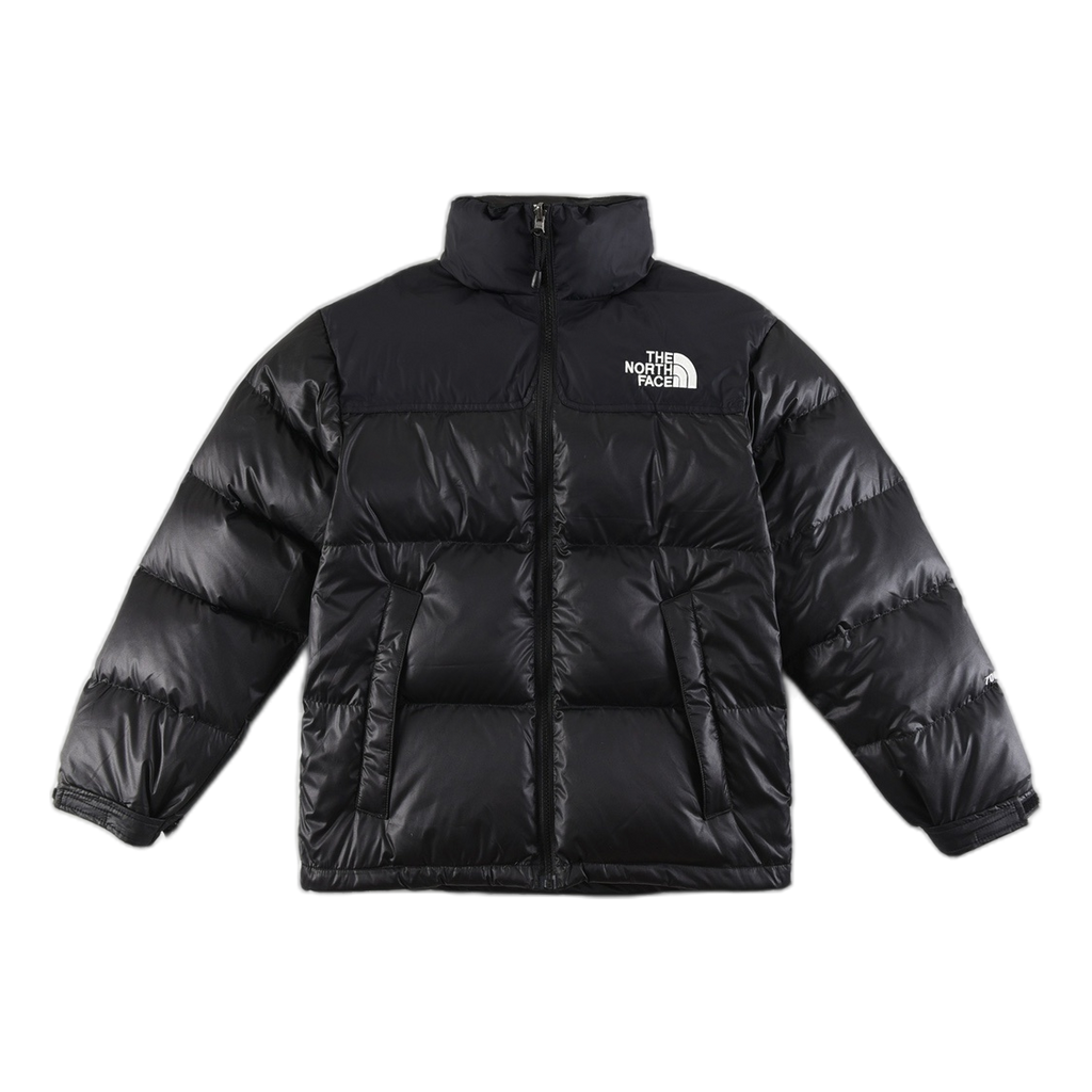 The North Face Contrast-Panel Puffer Jacket with Stand Collar