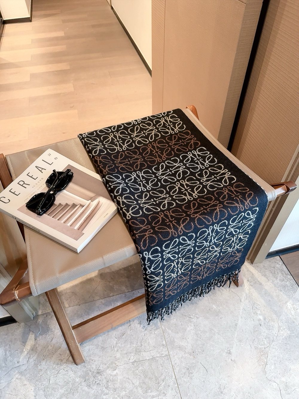 Patterned Fringe Scarf