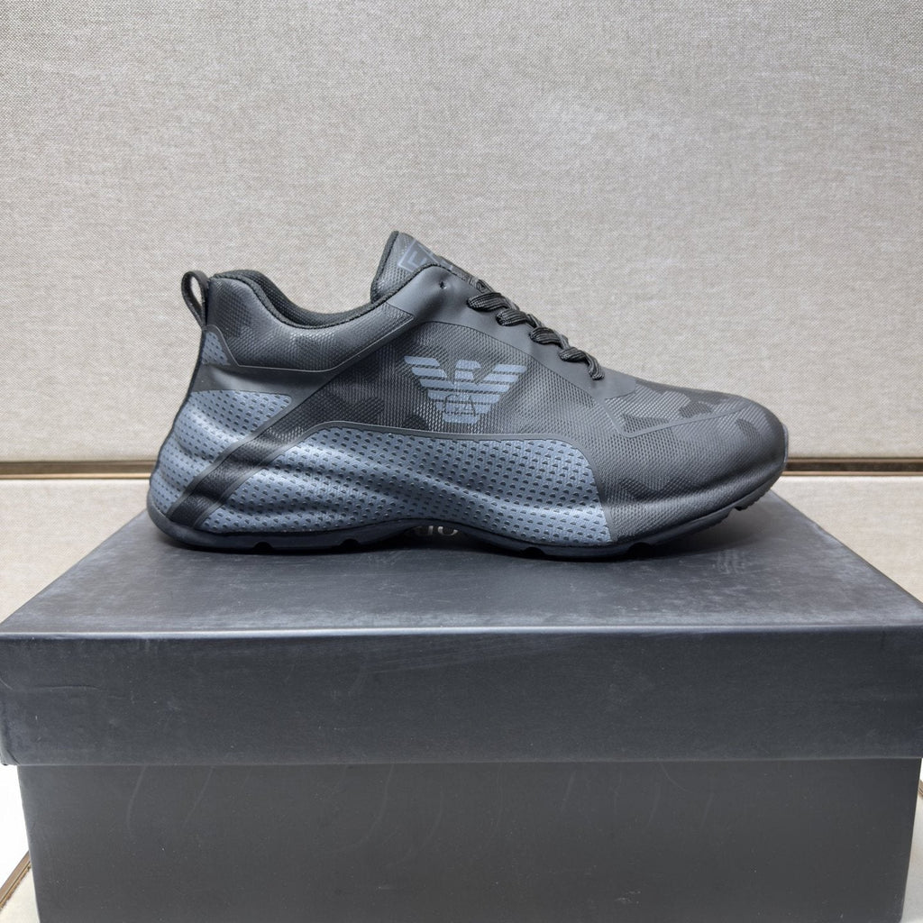 Emporio Armani Men's Textured Panel Sneakers