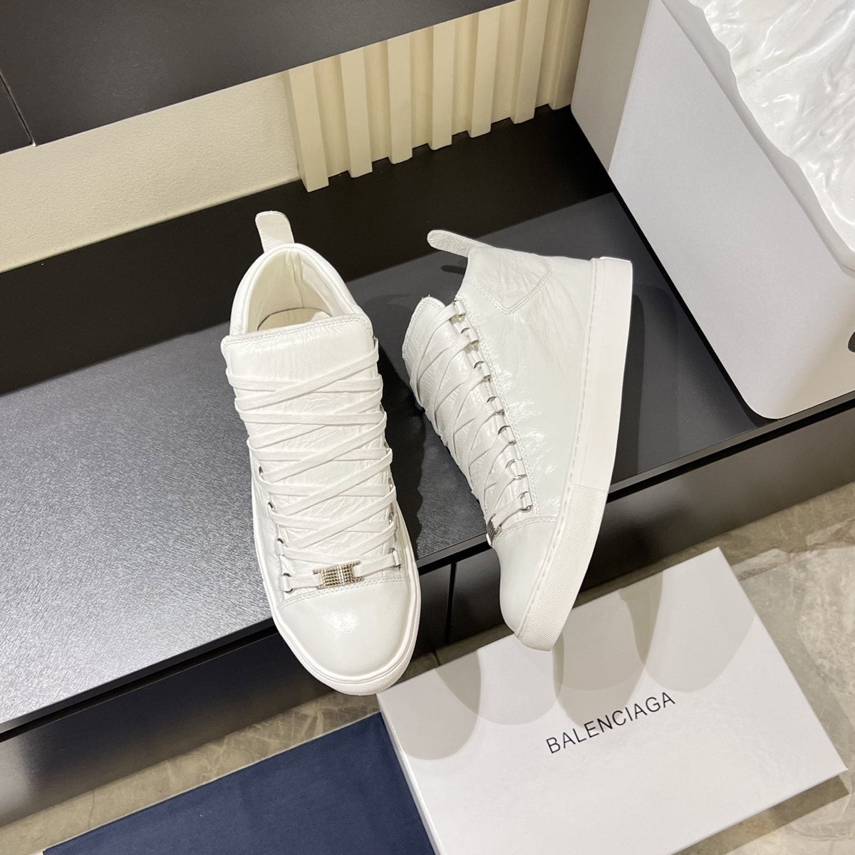 Balenciaga High-Top Lace-Up Sneakers