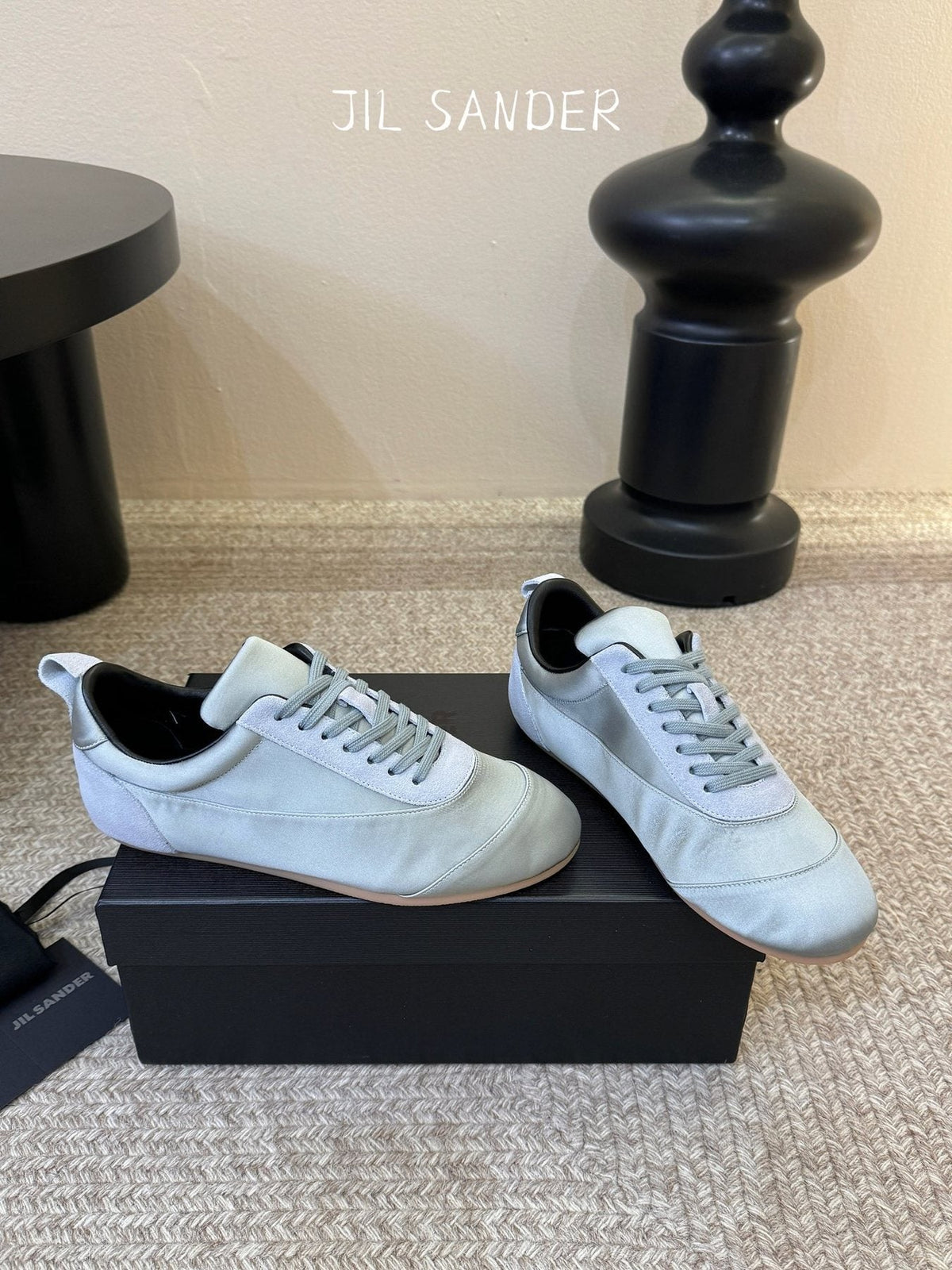 Jil Sander Satin Low-Top Sneakers