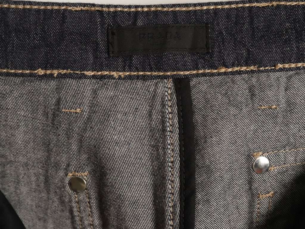 Prada PRD Rear-Pocket Triangle Detail Jeans - Dark Charcoal