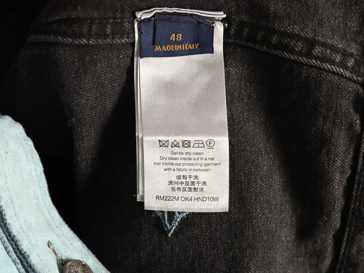 Louis Vuitton Gradient Monogram-Style Denim Jacket - Charcoal and Blue