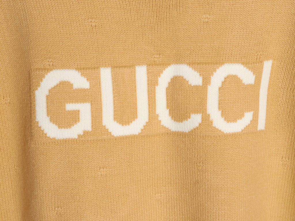Gucci Logo Crewneck Sweater - Camel