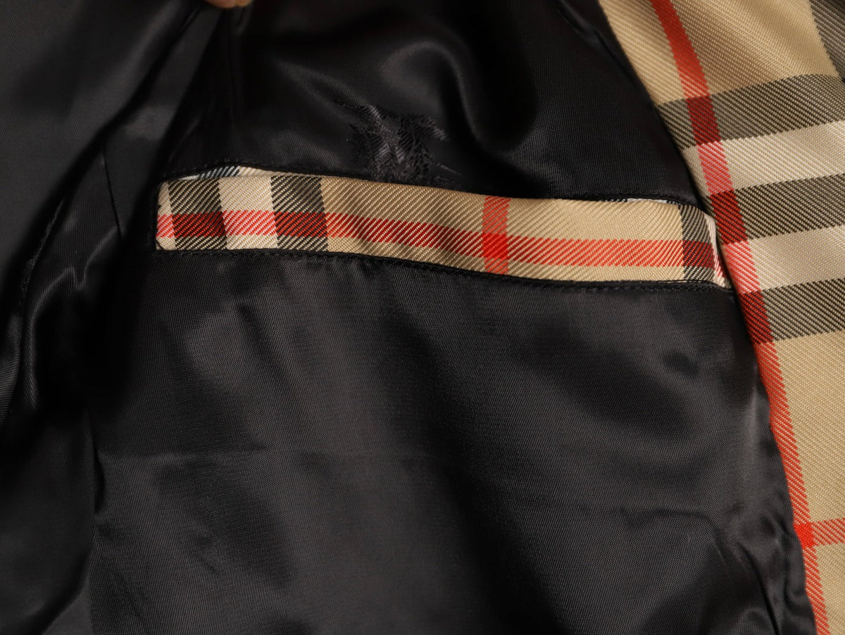 Burberry Check Stand-Collar Zip Jacket - Beige